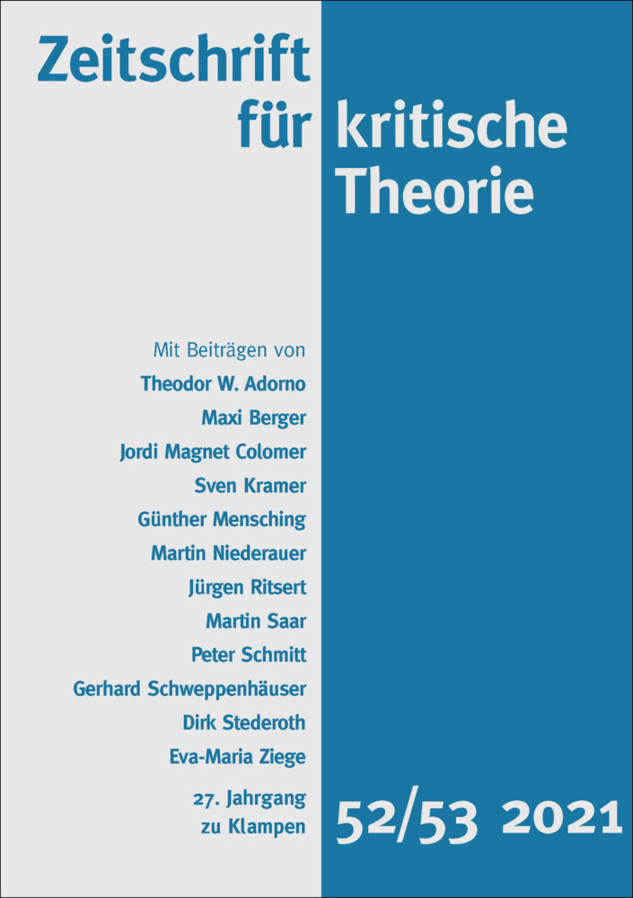 Cover: 9783866748118 | Zeitschrift für kritische Theorie / Zeitschrift für kritische...