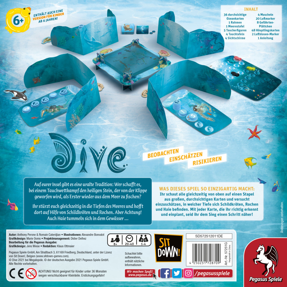 Bild: 4250231728709 | Dive (Spiel) | Romain Caterdijan (u. a.) | Spiel | In Spielebox | 2021