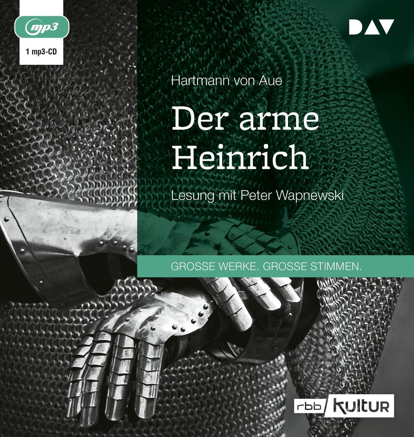 Cover: 9783742428547 | Der arme Heinrich | Lesung mit Peter Wapnewski (1 mp3-CD) | Hartmann