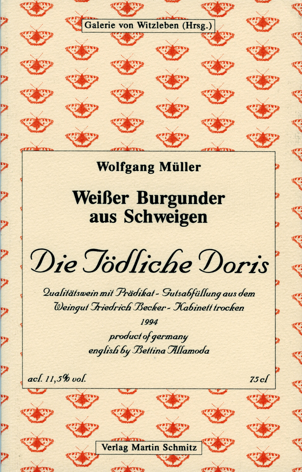 Cover: 9783927795143 | Weisser Burgunder aus Schweigen | Die Tödliche Doris | Wolfgang Müller