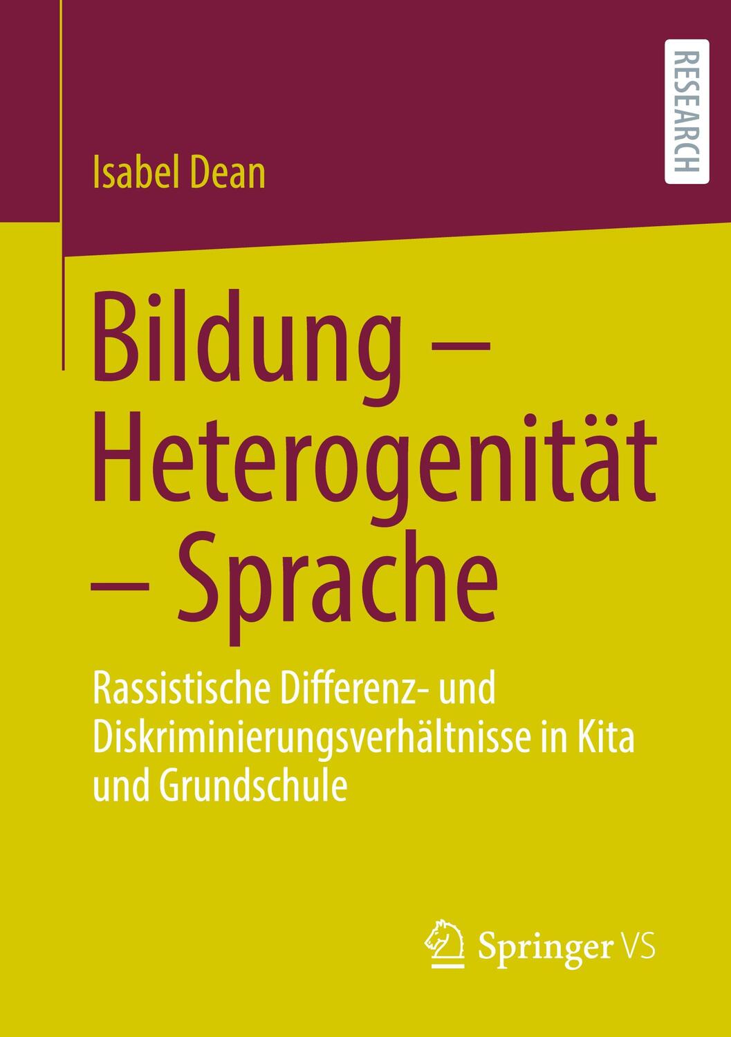 Cover: 9783658308551 | Bildung ¿ Heterogenität ¿ Sprache | Isabel Dean | Taschenbuch | 2020