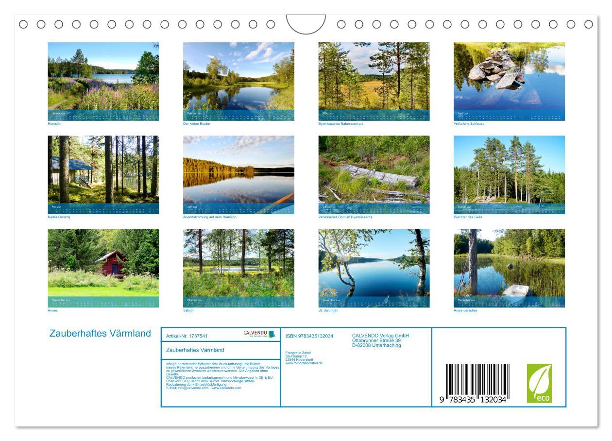 Bild: 9783435132034 | Zauberhaftes Värmland (Wandkalender 2025 DIN A4 quer), CALVENDO...