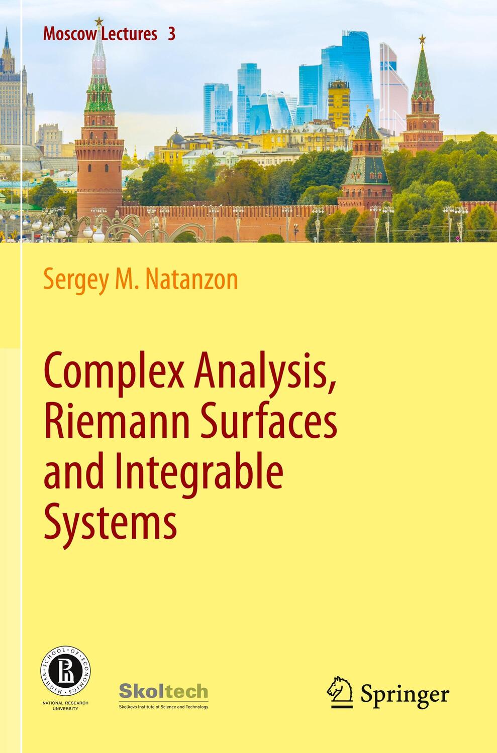 Cover: 9783030346423 | Complex Analysis, Riemann Surfaces and Integrable Systems | Natanzon