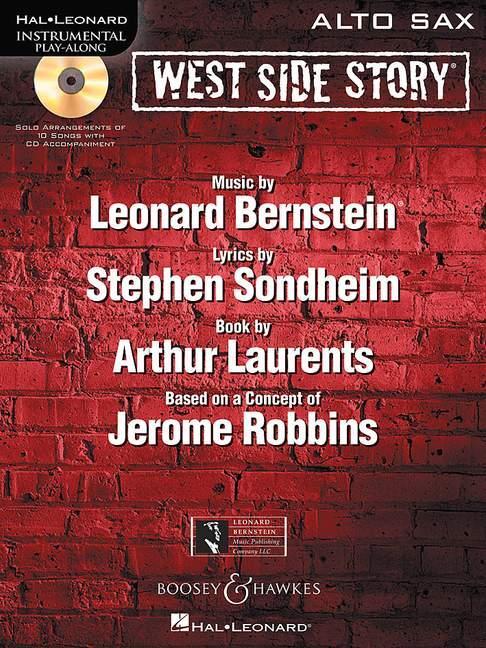Cover: 9781423458258 | West Side Story for Alto Sax: Instrumental Play-Along Book/Online...