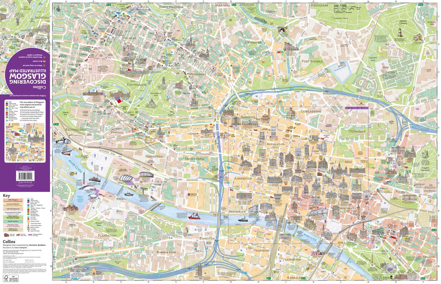 Bild: 9780008602901 | Discovering Glasgow Illustrated Map | Ideal for Exploring | Englisch