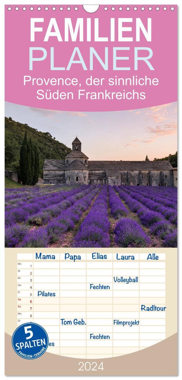 Cover: 9783383081736 | Familienplaner 2024 - Provence, der sinnliche Süden Frankreichs mit...