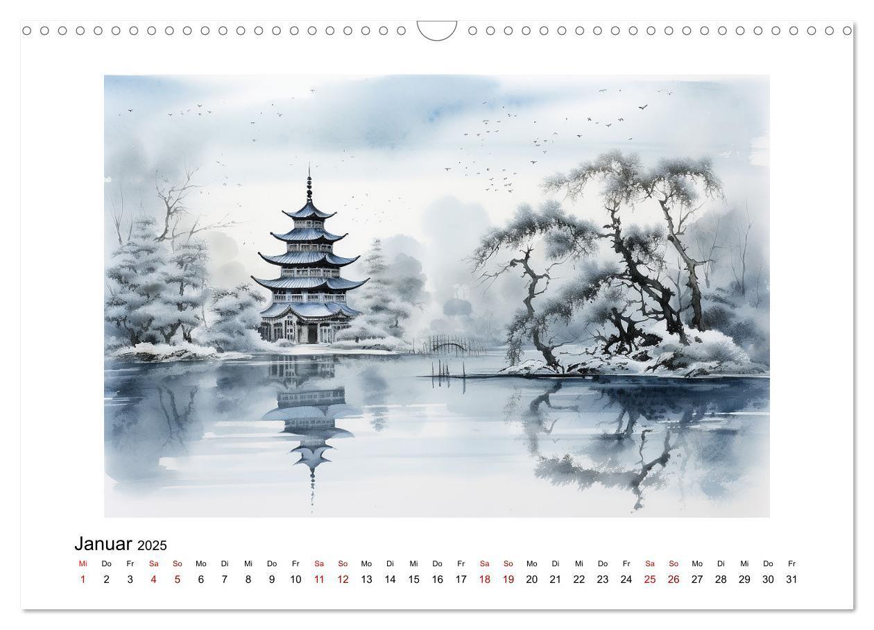 Bild: 9783383794681 | Heiwa - Friedliche Aquarelle im japanischen Stil (Wandkalender 2025...