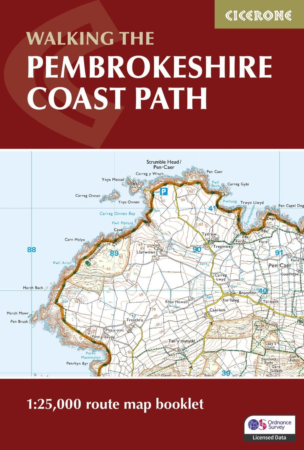 Cover: 9781786312099 | Pembrokeshire Coast Path Map Booklet | 1:25,000 OS Route Mapping