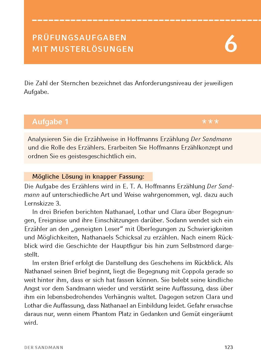 Bild: 9783804420724 | Der Sandmann - Textanalyse und Interpretation | Hoffmann | Taschenbuch