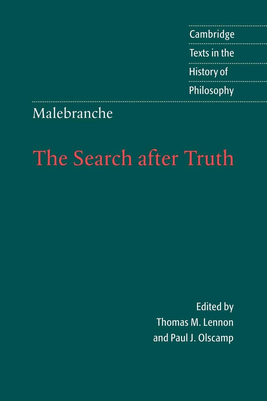 Cover: 9780521589956 | Malebranche | The Search After Truth | Nicolas Malebranche | Buch