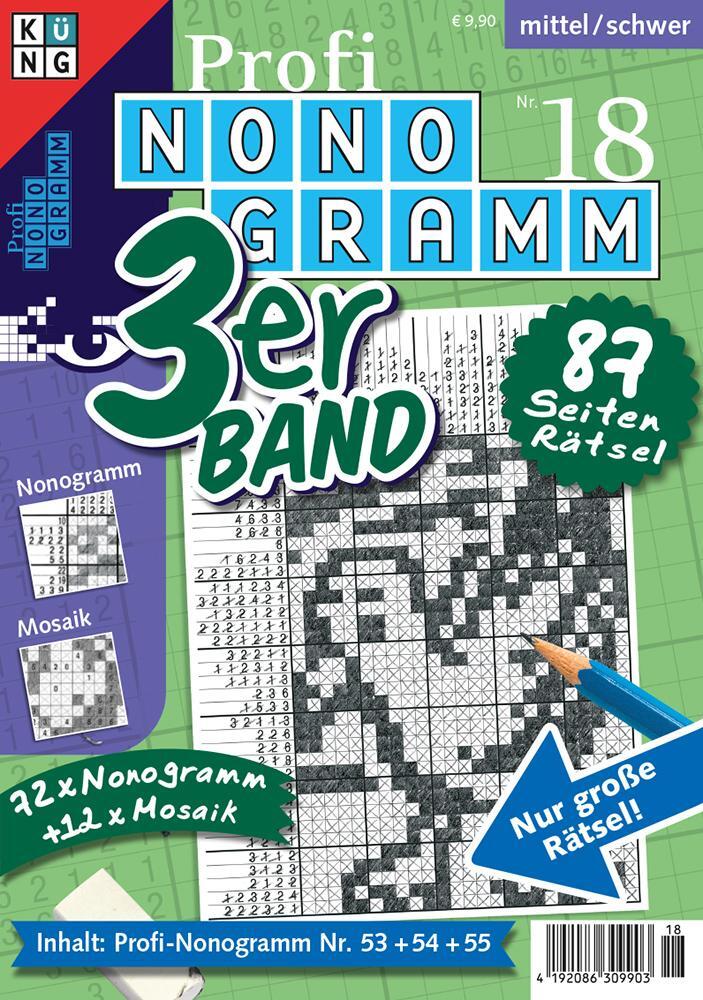 Cover: 9783906949574 | Profi-Nonogramm 3er-Band Nr. 18 | Rätsel fürs Auge | Conceptis Puzzles