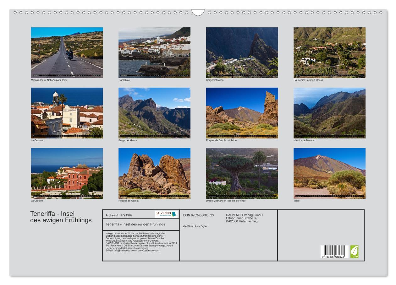 Bild: 9783435668823 | Teneriffa - Insel des ewigen Frühlings (Wandkalender 2025 DIN A2...