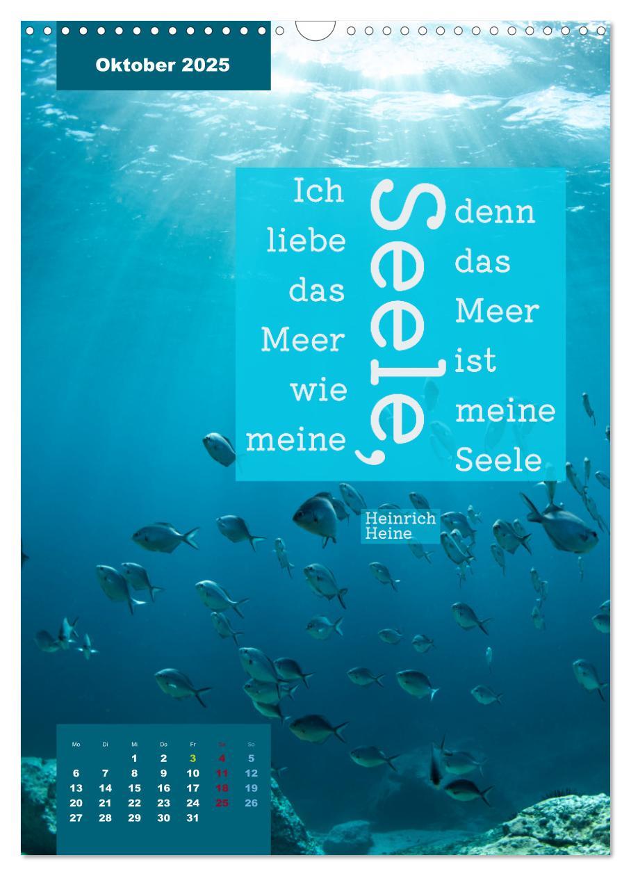 Bild: 9783435882007 | Verrückt nach MEER - Wellen - Strand - Zitate (Wandkalender 2025...