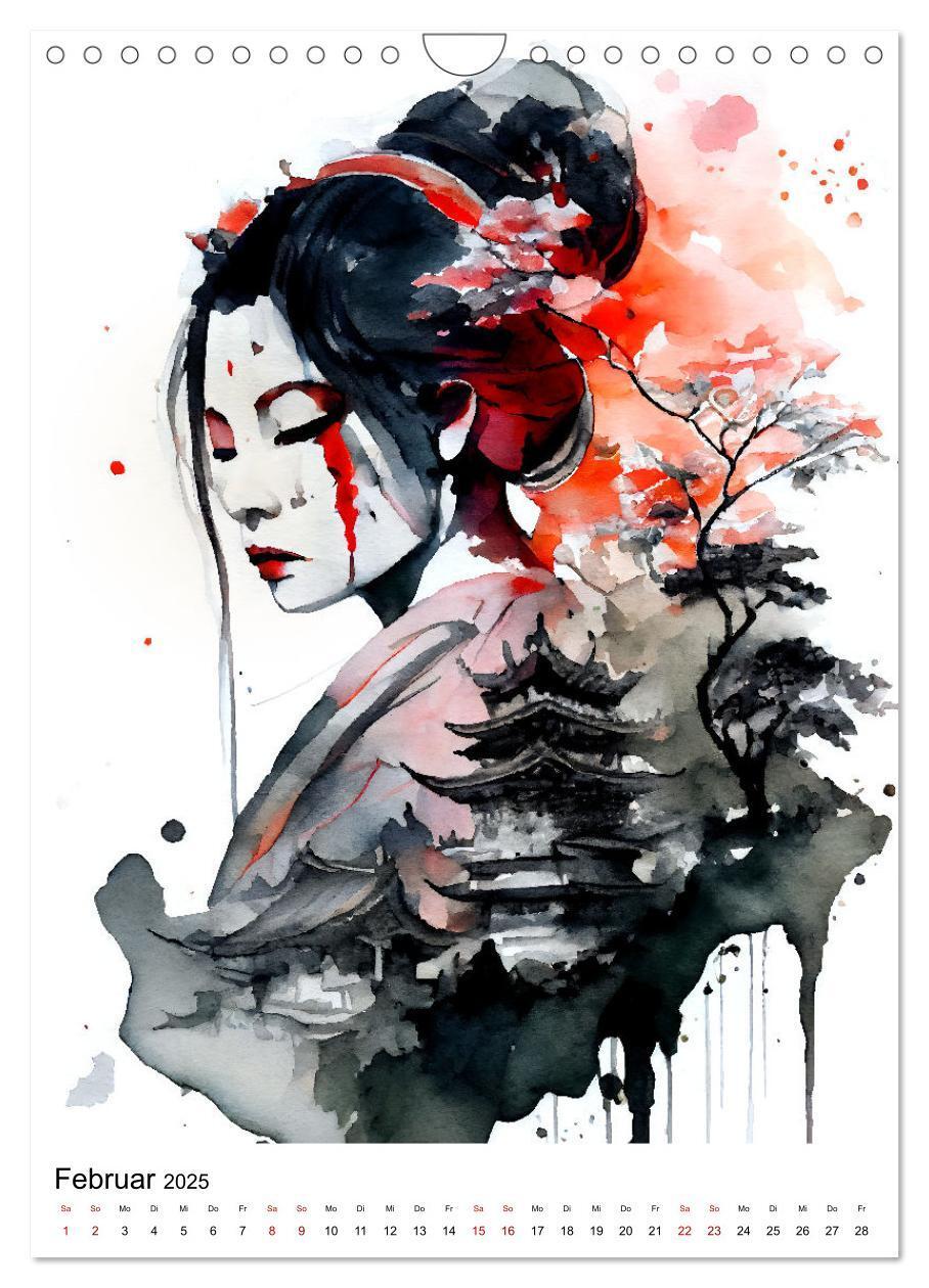 Bild: 9783435885862 | Geisha Aquarelle - Japanische Kulturdamen, Landschaft und Sakura...