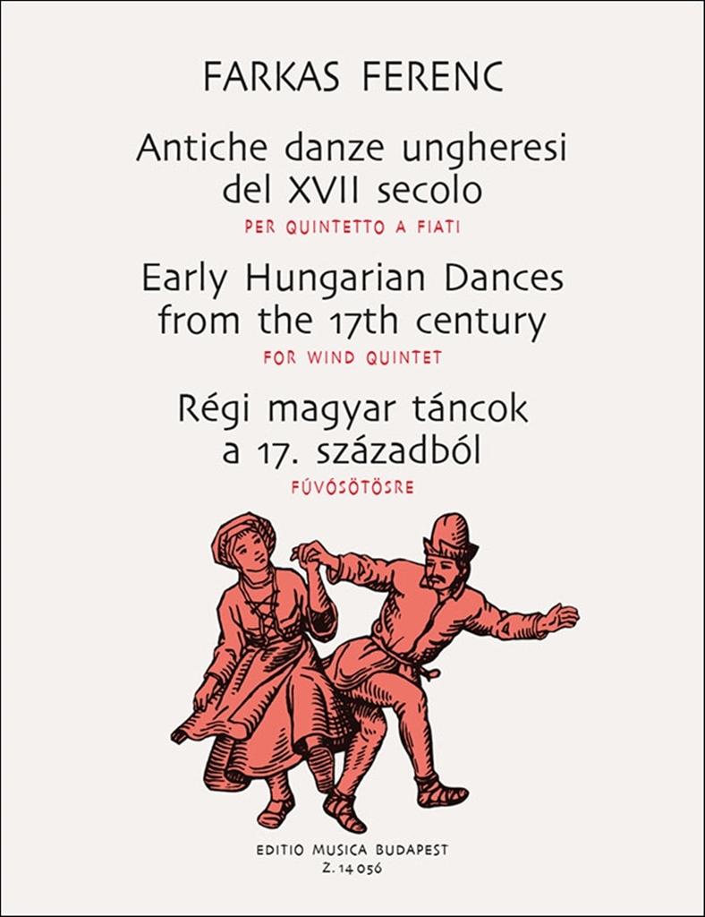 Cover: 9790080140567 | Antiche danze ungheresi del 17. secolo für Bläserquintett Partitur...