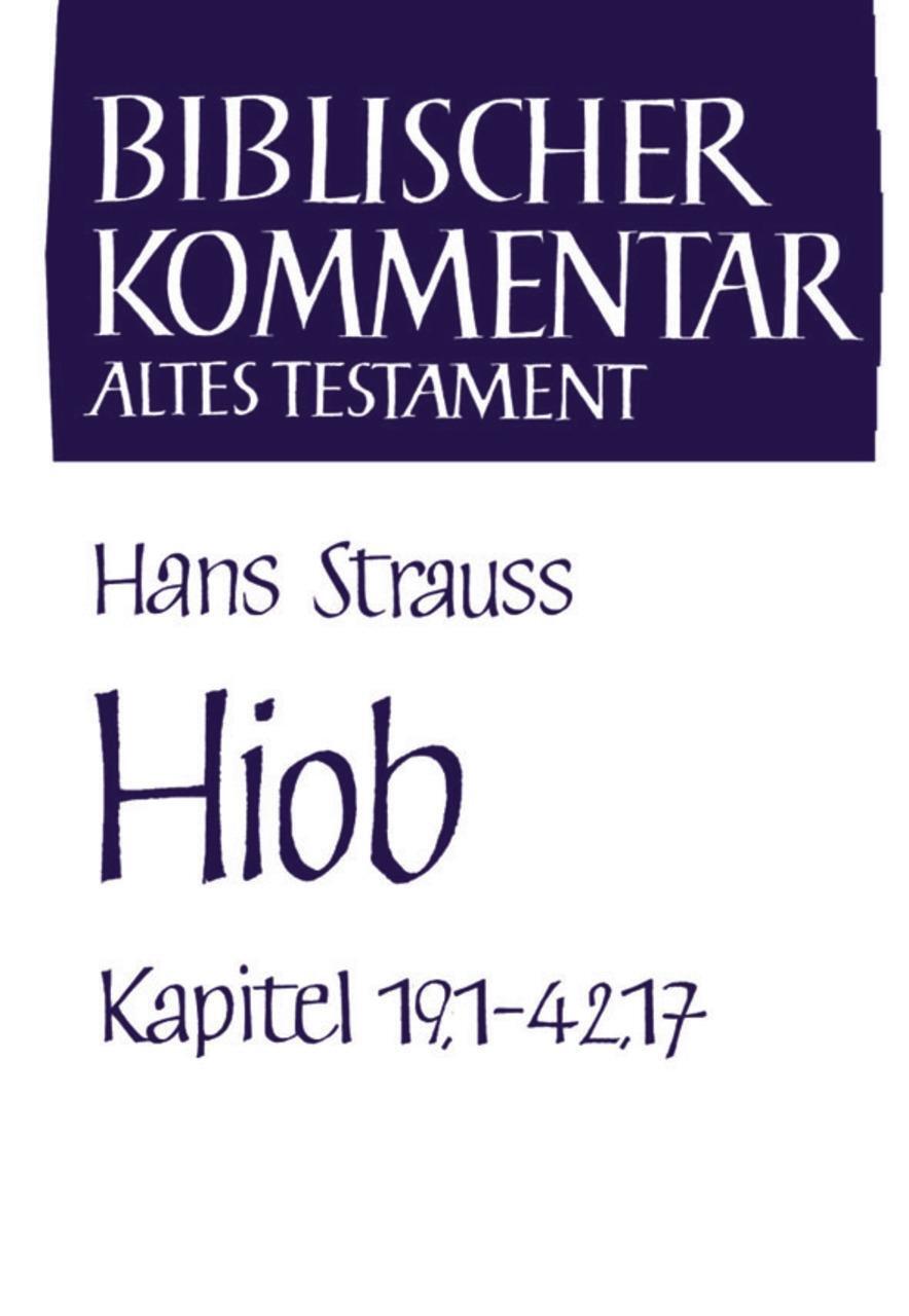Cover: 9783788714543 | Hiob 19,1-42,17 | Hans Strauß | Buch | Deutsch | 2000