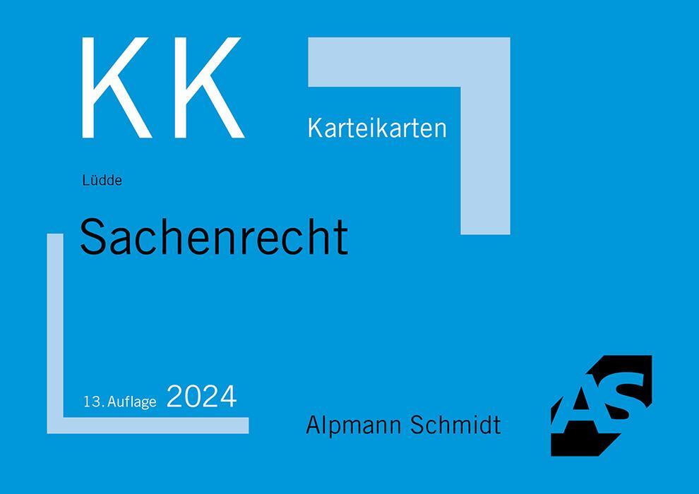 Cover: 9783867529099 | Karteikarten Sachenrecht | Jan Stefan Lüdde | Taschenbuch | Deutsch