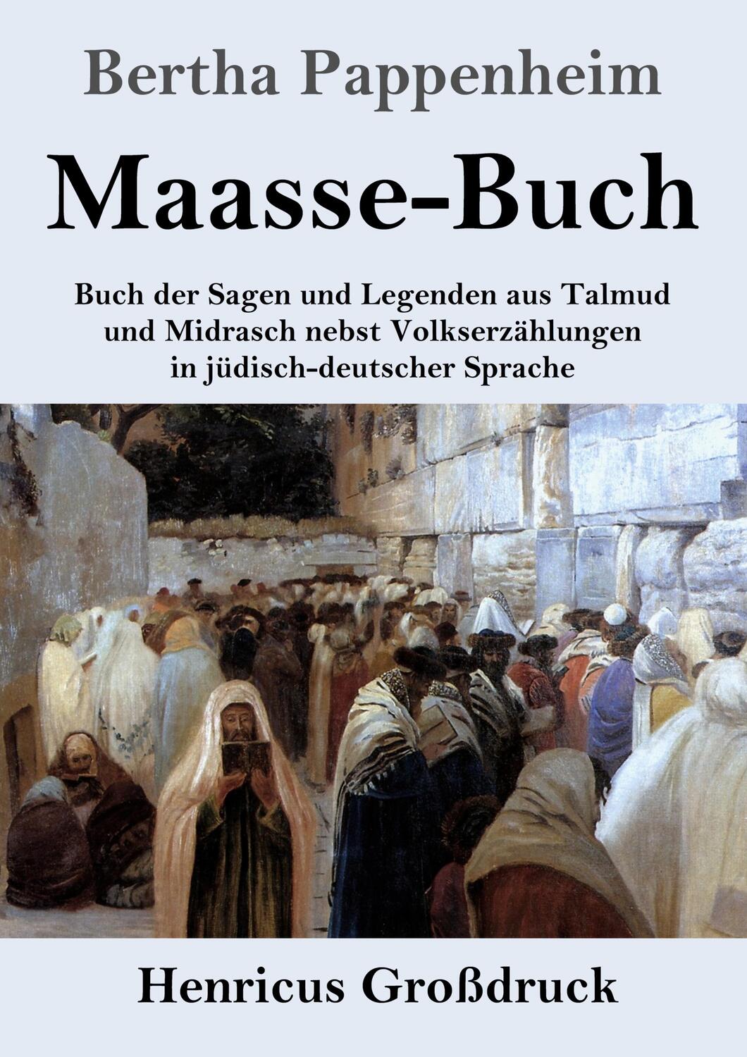 Cover: 9783847854845 | Maasse-Buch (Großdruck) | Bertha Pappenheim | Taschenbuch | Paperback
