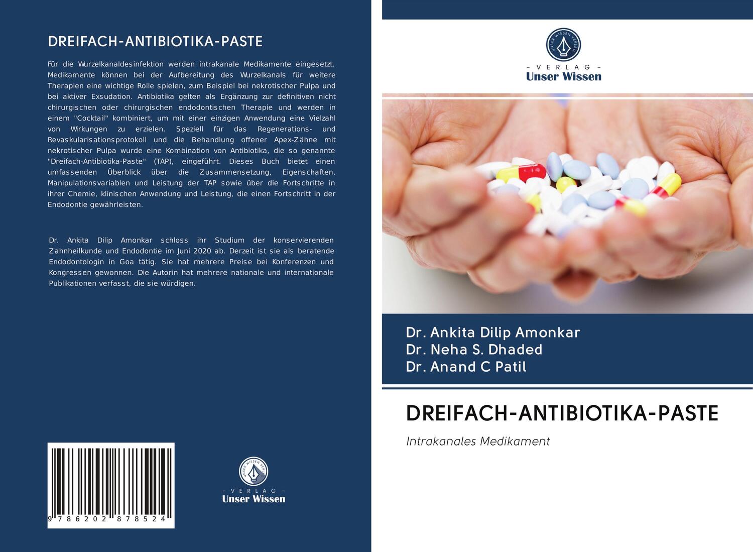 Cover: 9786202878524 | DREIFACH-ANTIBIOTIKA-PASTE | Intrakanales Medikament | Amonkar (u. a.)