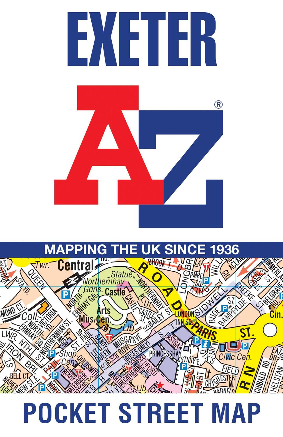 Cover: 9780008388072 | Exeter A-Z Pocket Street Map | A-Z Maps | (Land-)Karte | Englisch