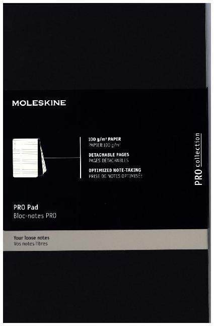 Cover: 8058647620916 | Moleskine Professioneller Block Large/A5, Liniert, Soft Cover, Schwarz