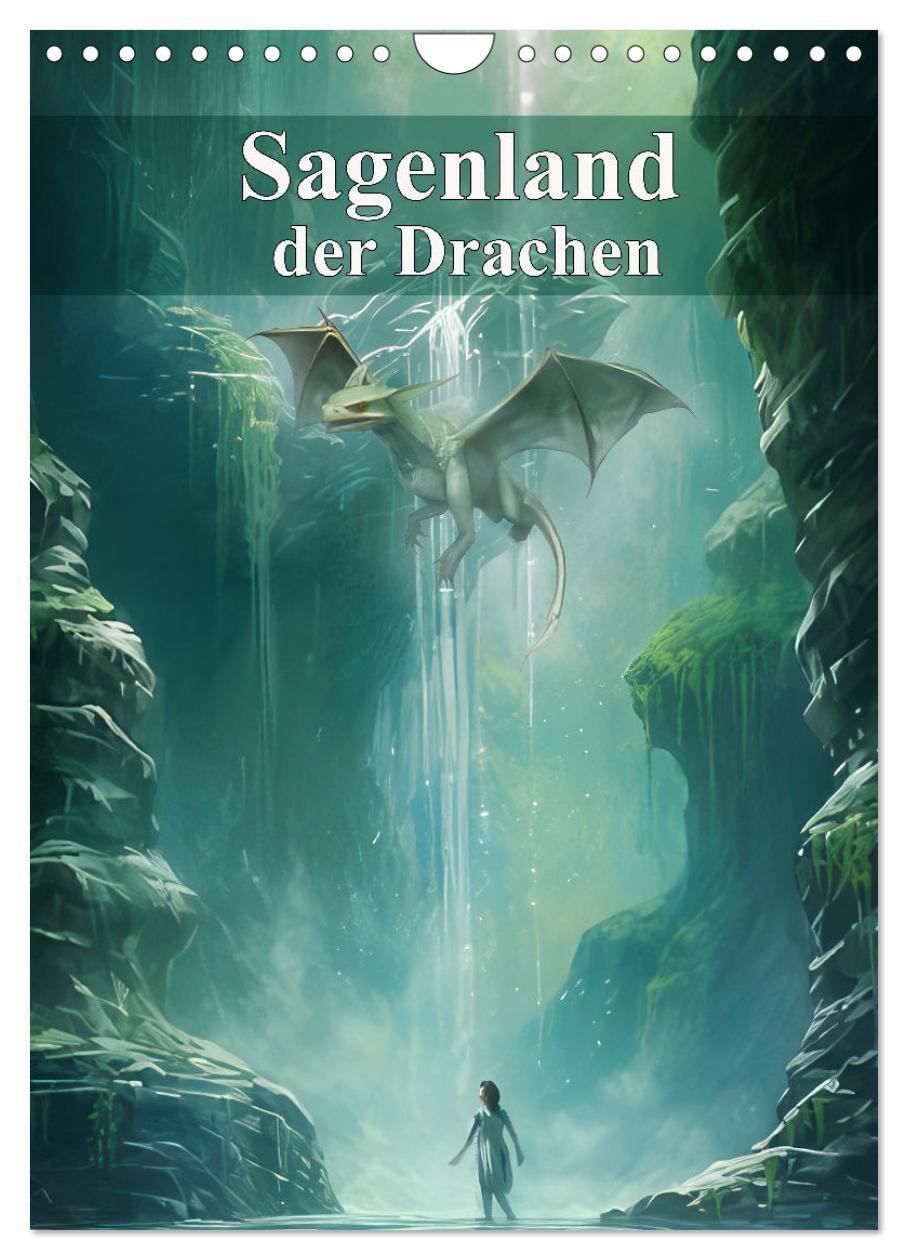 Cover: 9783435849093 | Sagenland der Drachen (Wandkalender 2025 DIN A4 hoch), CALVENDO...