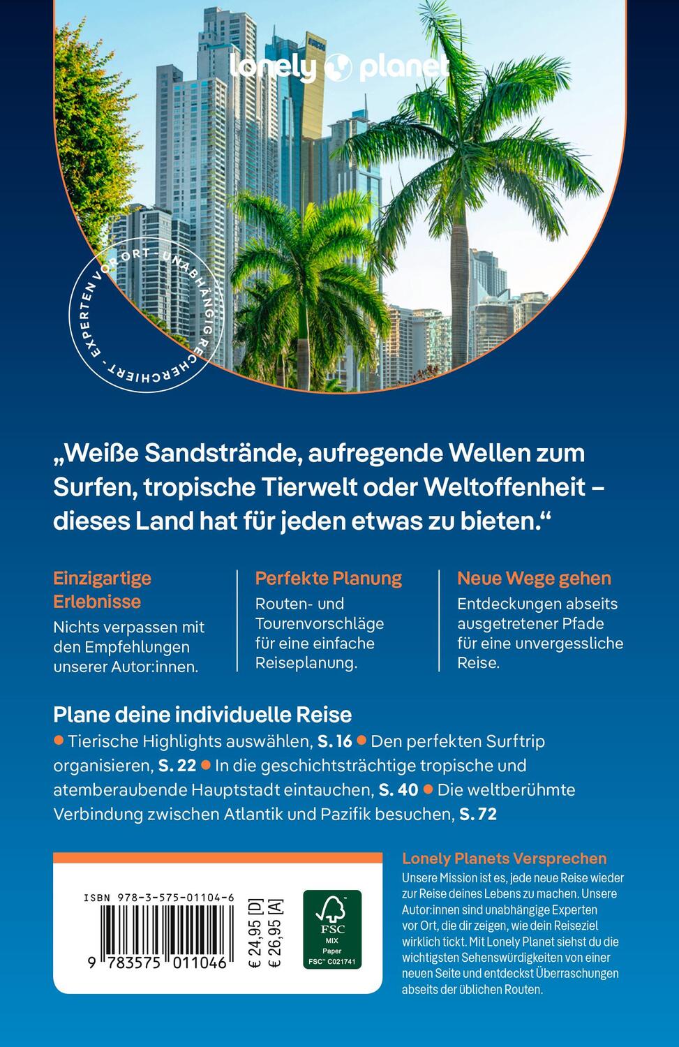 Rückseite: 9783575011046 | LONELY PLANET Reiseführer Panama | Harmony Difo (u. a.) | Taschenbuch