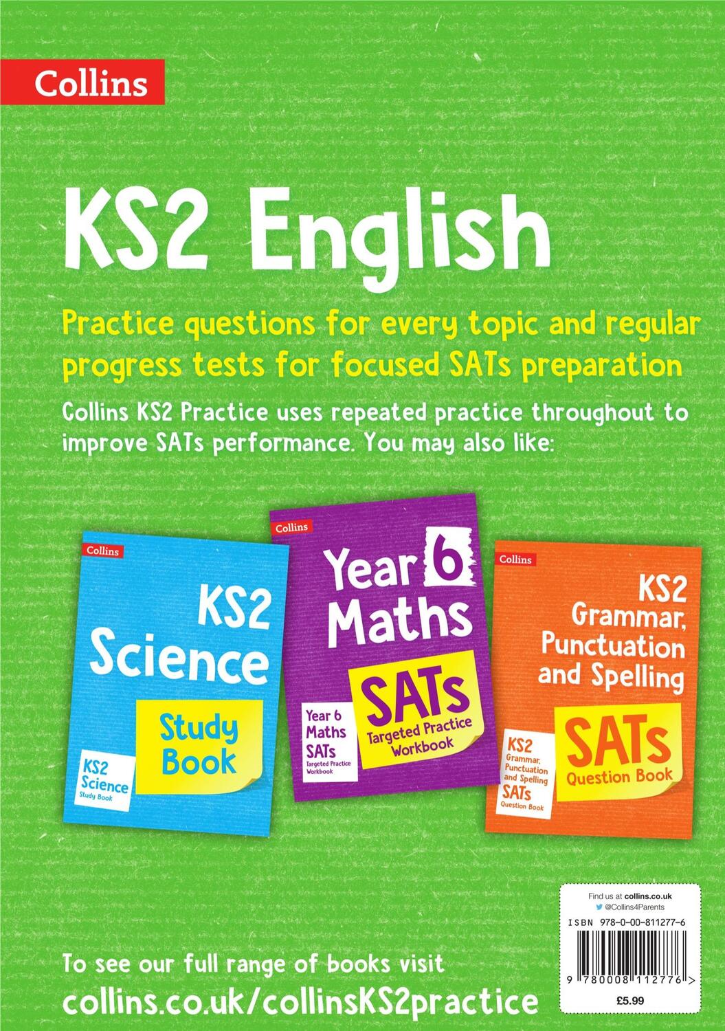 Rückseite: 9780008112776 | KS2 English SATs Practice Workbook | For the 2024 Tests | Collins Ks2