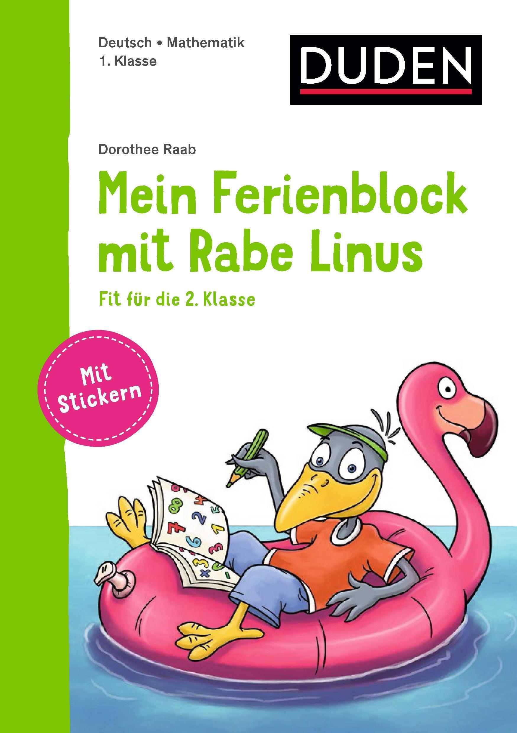 Cover: 9783411872282 | Mein Ferienblock mit Rabe Linus - Fit für die 2. Klasse | Raab | Buch