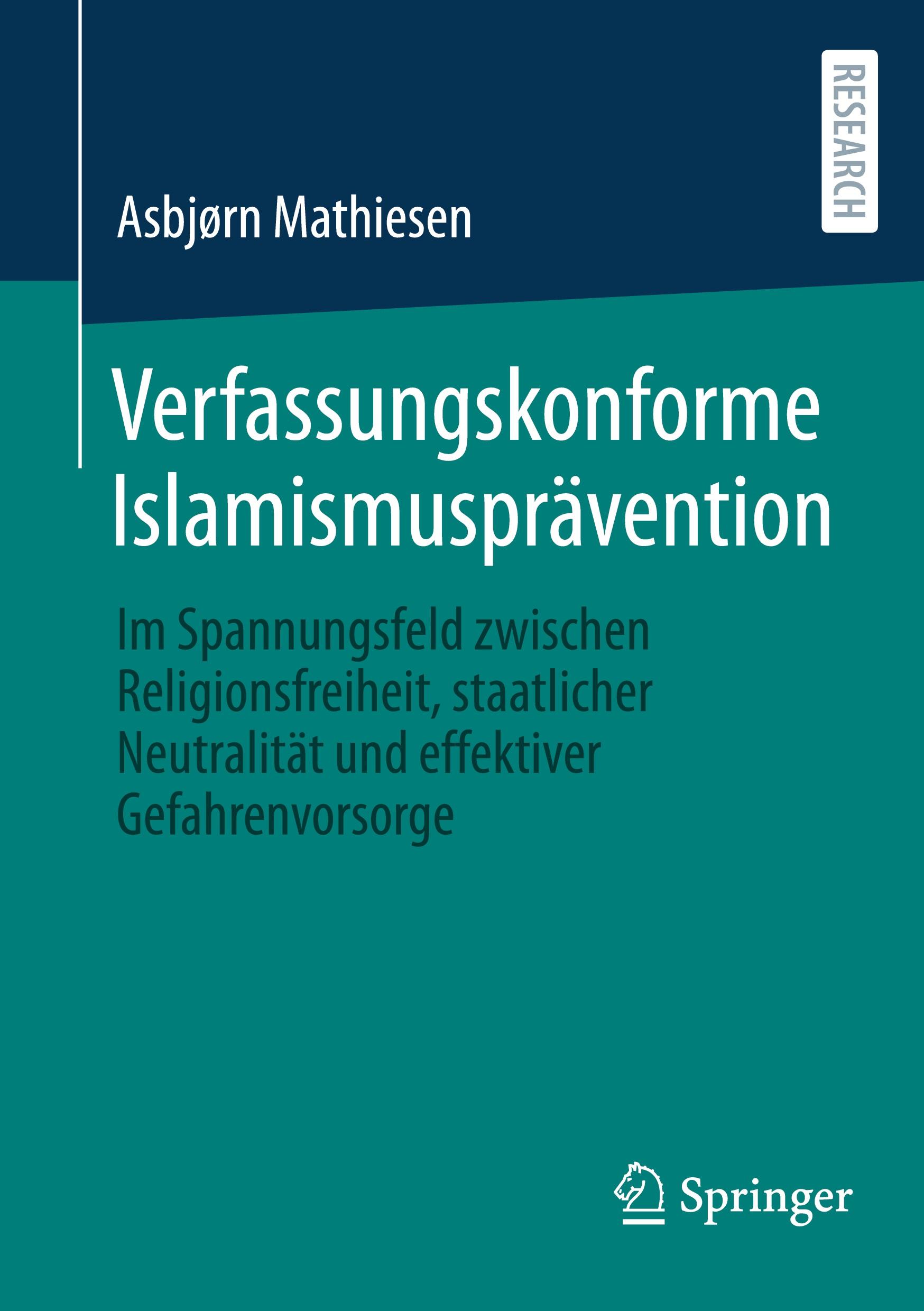 Cover: 9783658452063 | Verfassungskonforme Islamismusprävention | Asbjørn Mathiesen | Buch