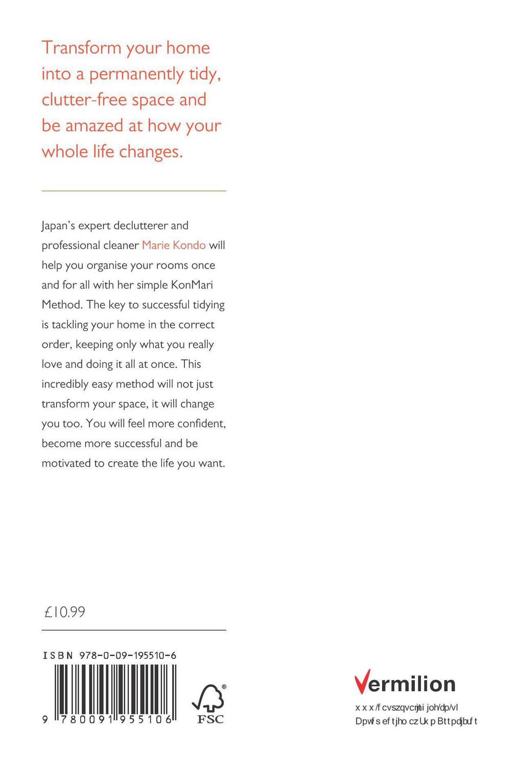 Rückseite: 9780091955106 | The Life-Changing Magic of Tidying | Marie Kondo | Taschenbuch | 2014