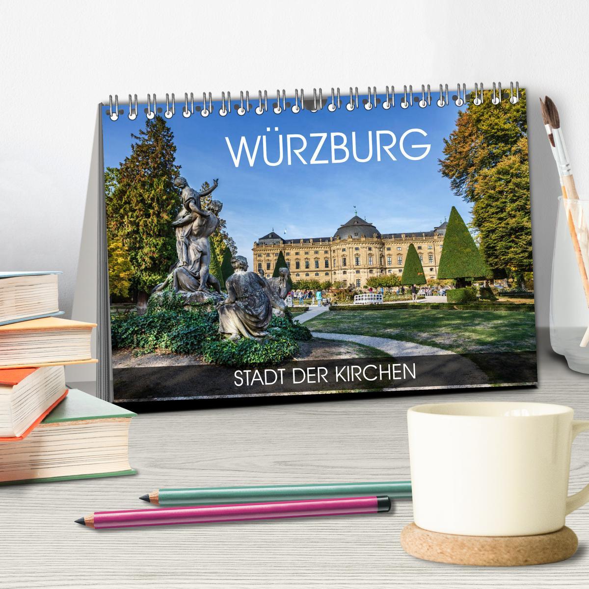 Bild: 9783435224333 | Würzburg - Stadt der Kirchen (Tischkalender 2025 DIN A5 quer),...