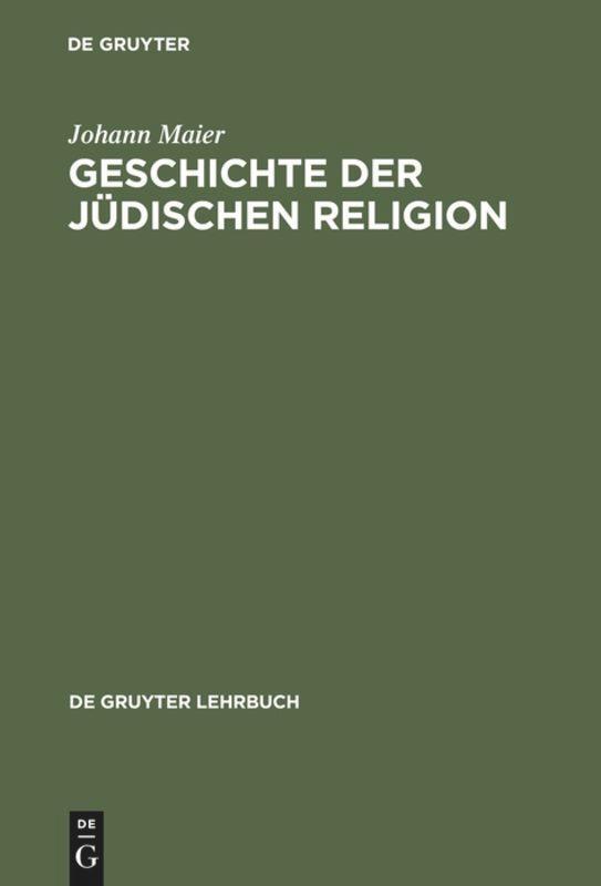 Cover: 9783110024487 | Geschichte der jüdischen Religion | Johann Maier | Buch | XIX