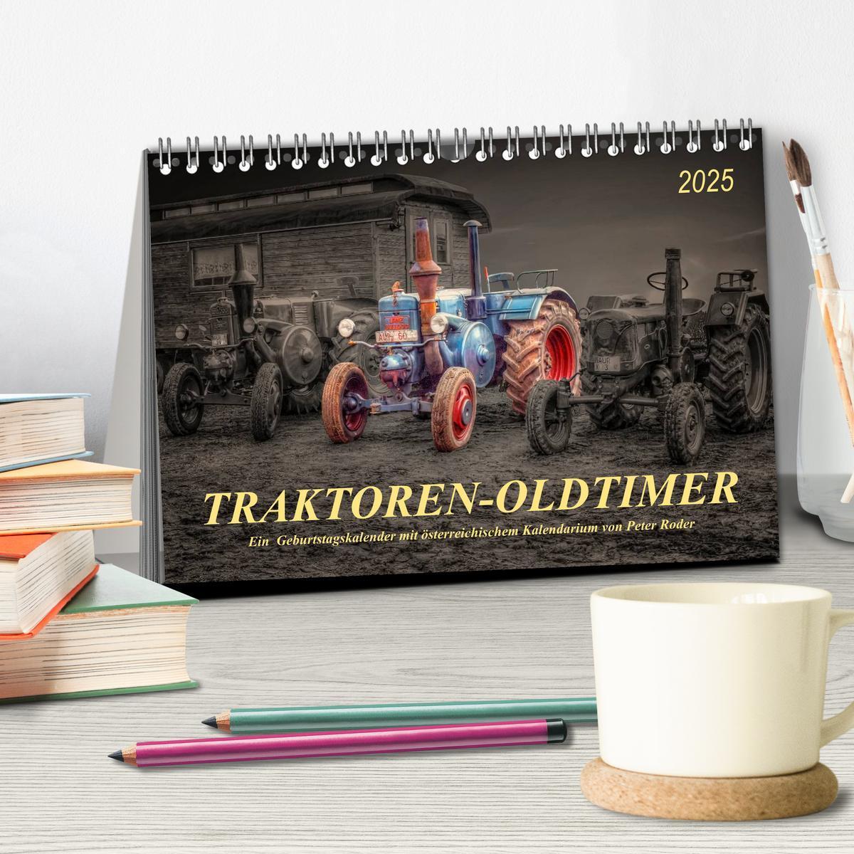 Bild: 9783435585229 | Traktoren - Oldtimer (Tischkalender 2025 DIN A5 quer), CALVENDO...