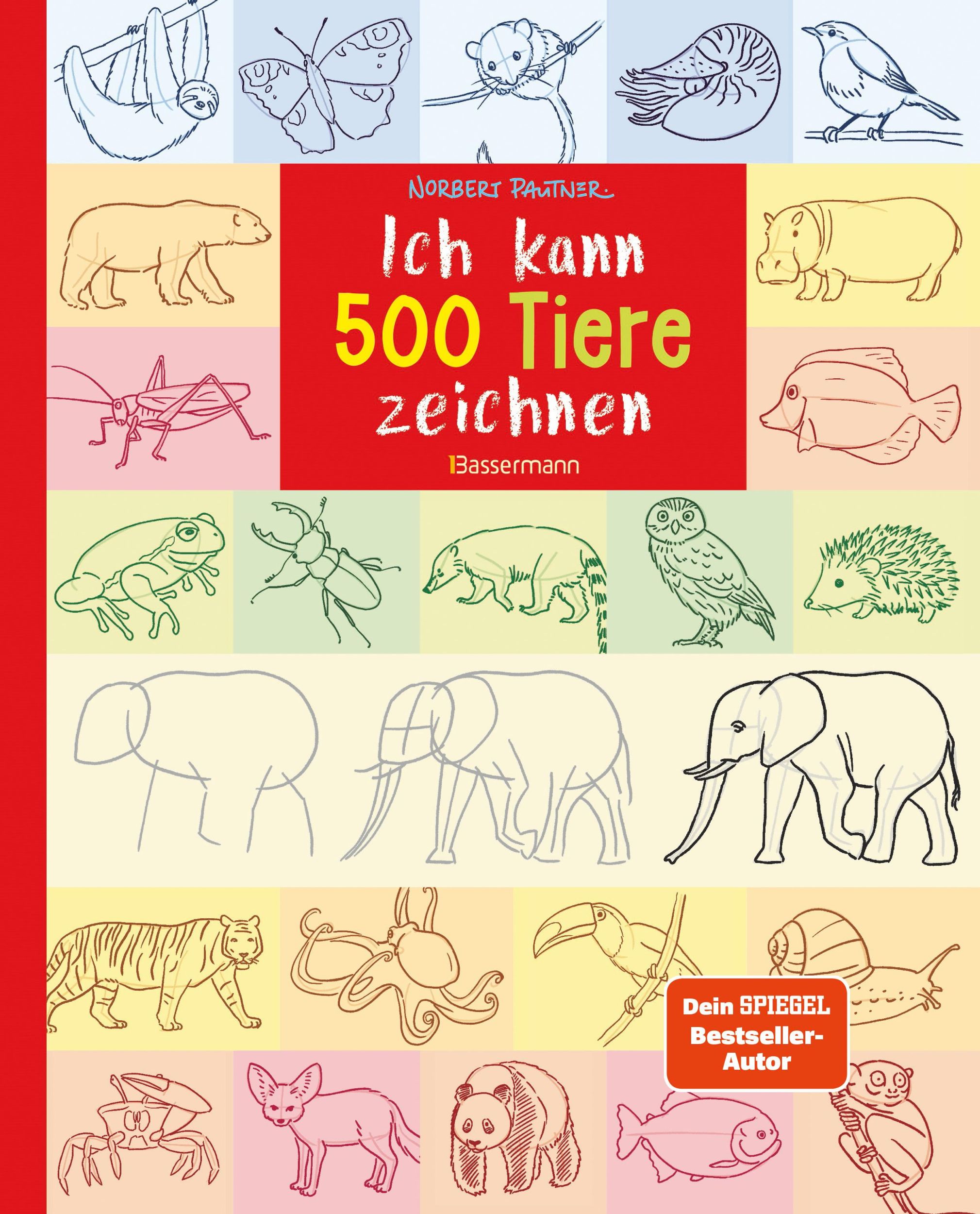 Cover: 9783809447948 | Ich kann 500 Tiere zeichnen. Die Zeichenschule für Kinder ab 8 Jahren