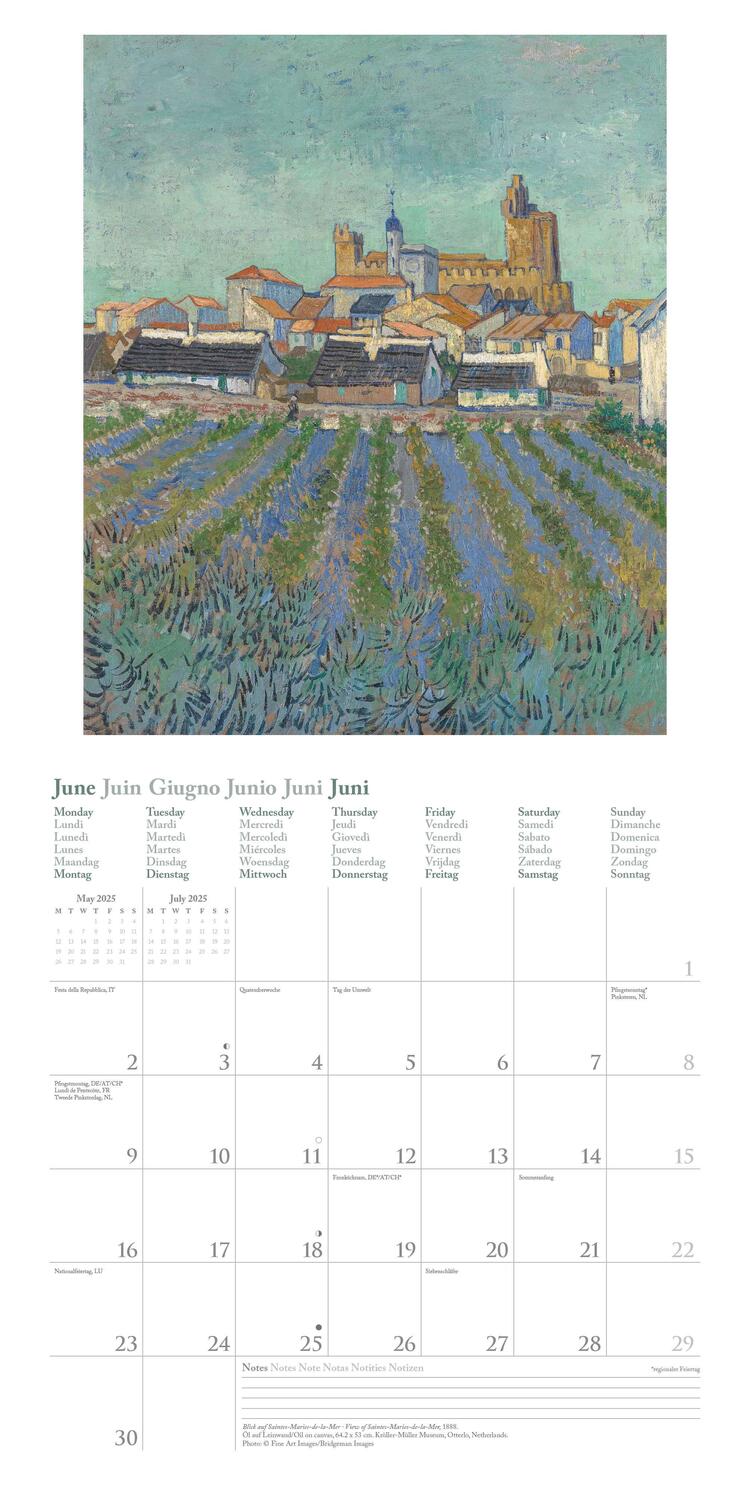 Bild: 4002725994189 | Vincent van Gogh 2025 - Wand-Kalender - Broschüren-Kalender - 30x30...