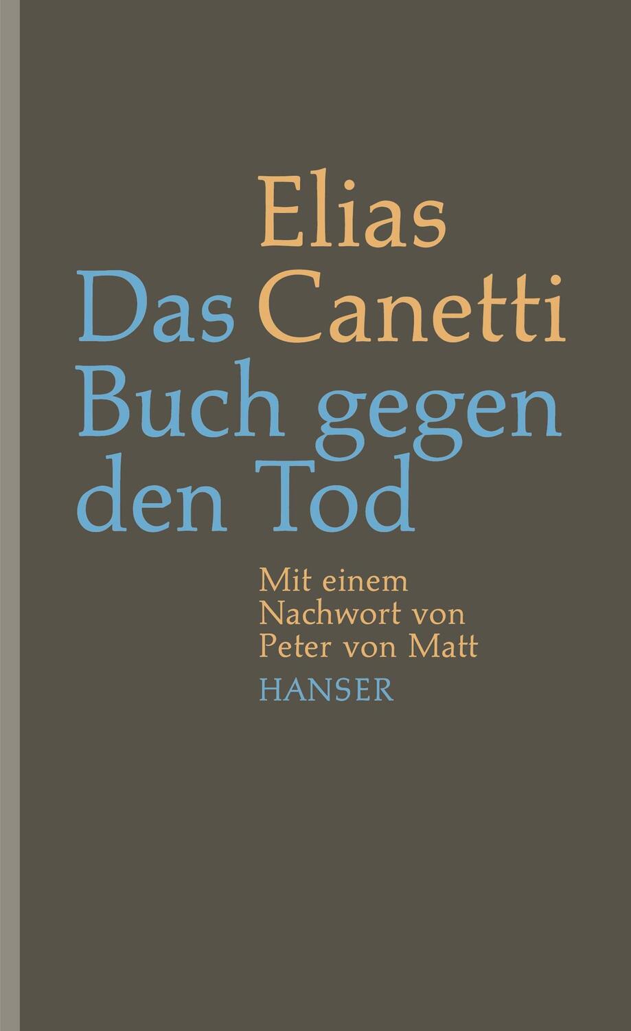 Cover: 9783446244672 | Das Buch gegen den Tod | Elias Canetti | Buch | Deutsch | 2014