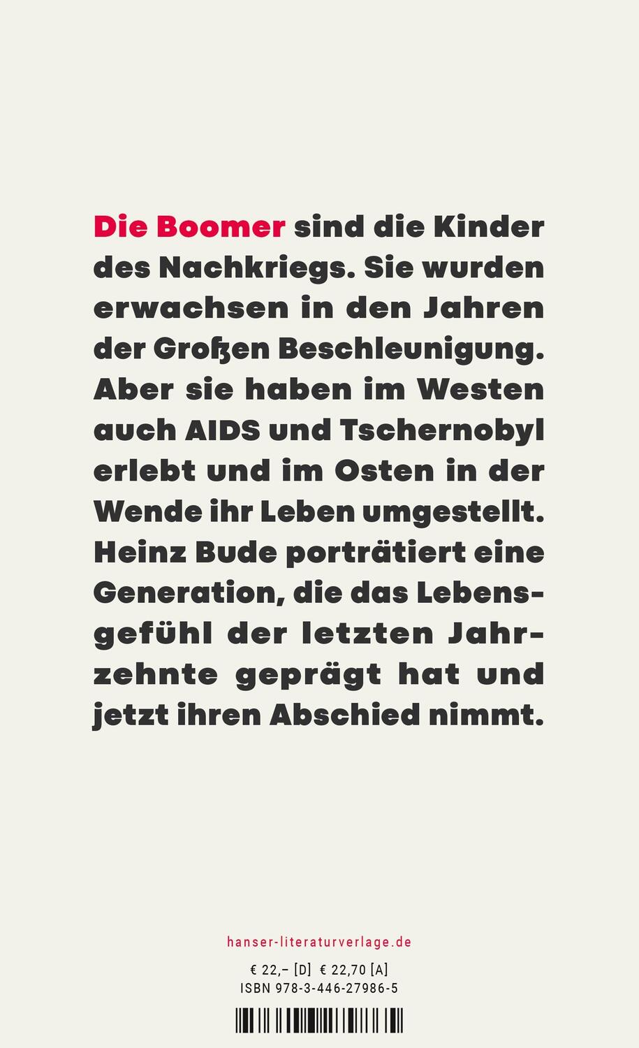 Bild: 9783446279865 | Abschied von den Boomern | Heinz Bude | Buch | 144 S. | Deutsch | 2024