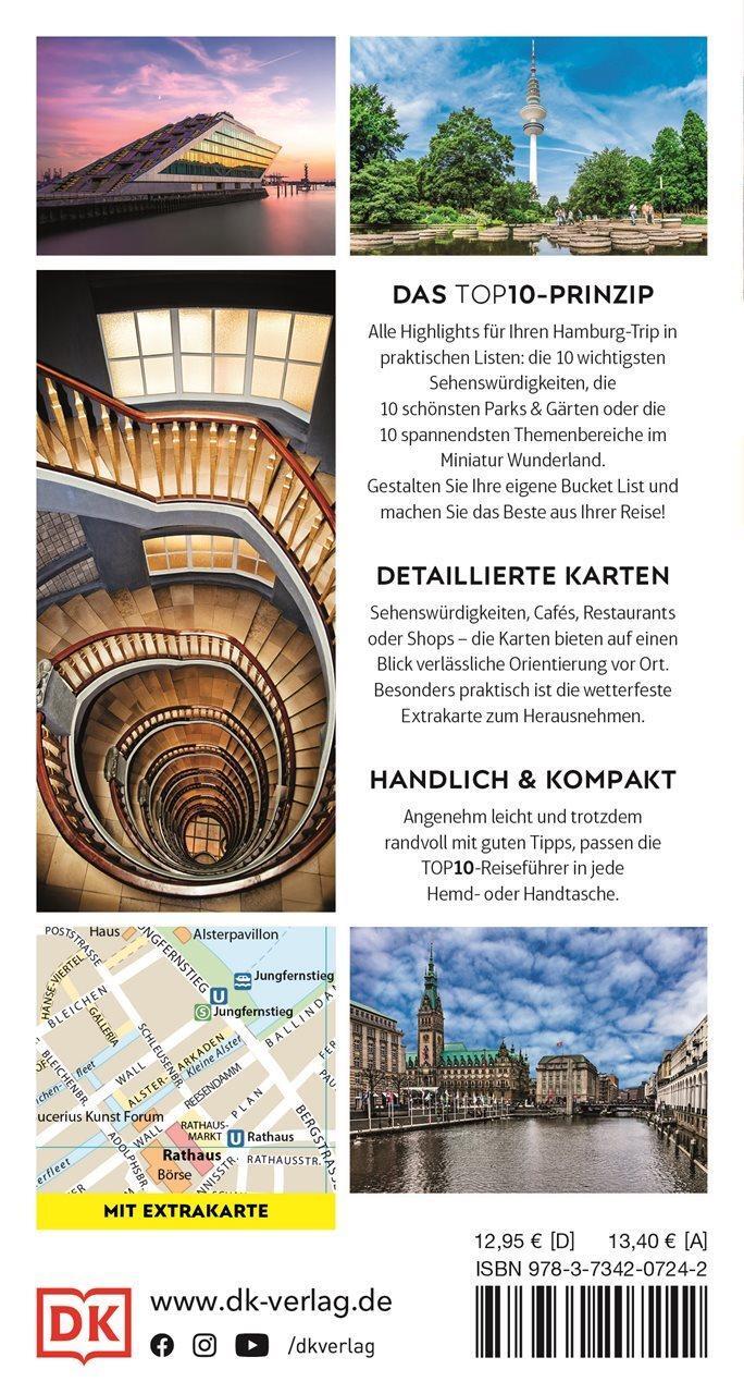 Rückseite: 9783734207242 | TOP10 Reiseführer Hamburg | Gerhard Bruschke | Taschenbuch | 160 S.