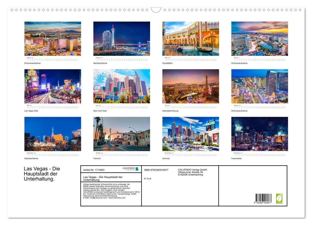 Bild: 9783383916977 | Las Vegas - Die Hauptstadt der Unterhaltung. (Wandkalender 2025 DIN...