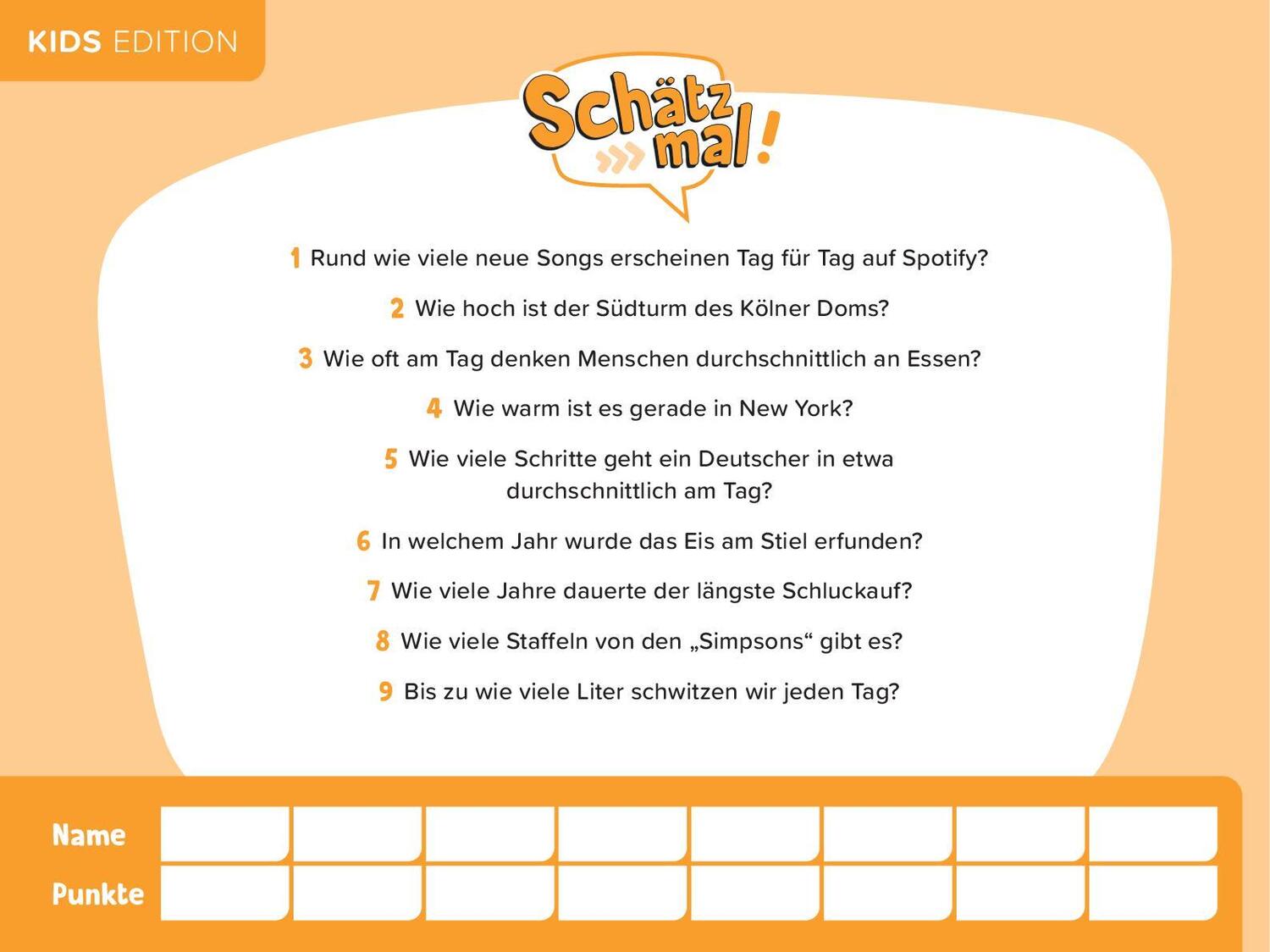 Bild: 9783989760073 | Schätz mal! Kids Edition | Taschenbuch | 96 S. | Deutsch | 2024