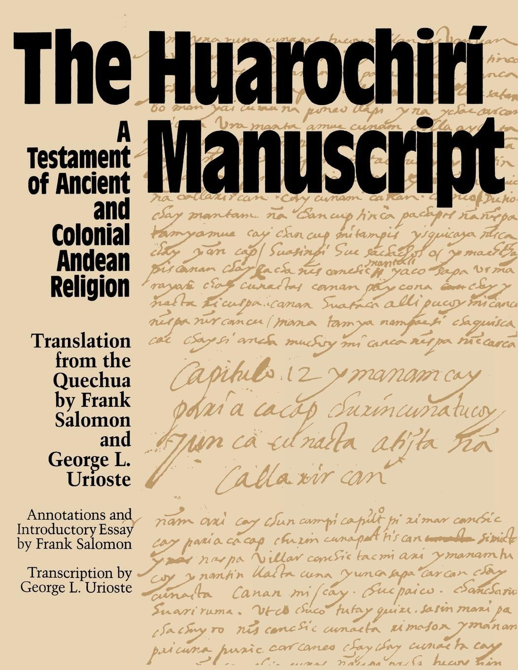Cover: 9780292730533 | The Huarochiri Manuscript | Frank Salomon | Taschenbuch | Paperback