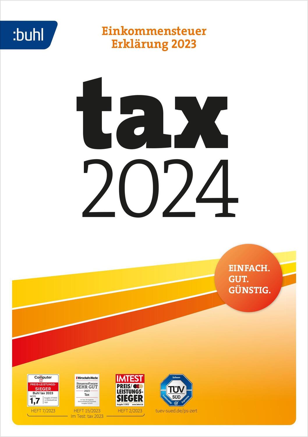 Cover: 4011282005412 | tax 2024 | Einkommensteuererklärung 2023 | CD-ROM | Buhl Finance