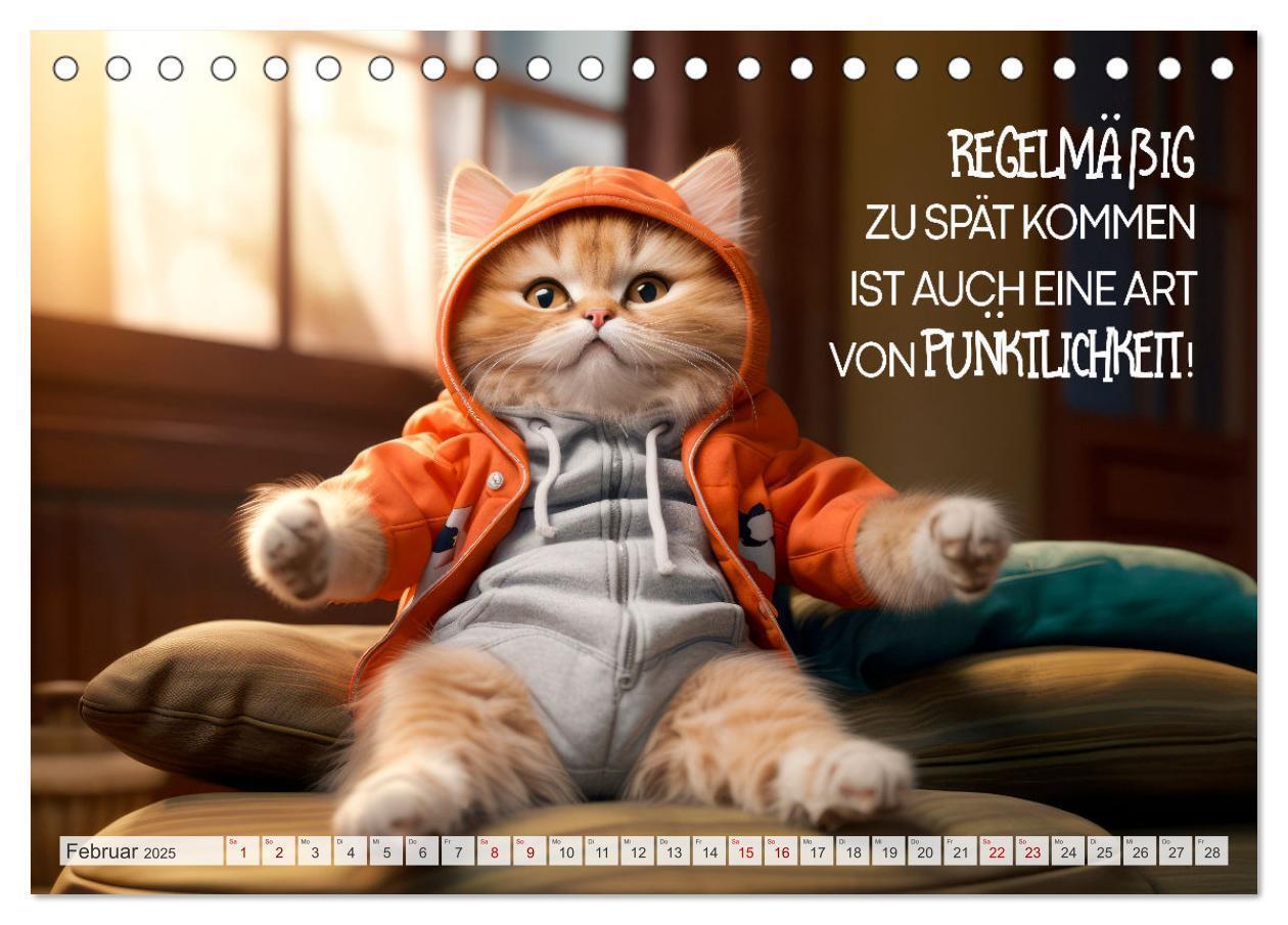 Bild: 9783383773518 | Süße Katzen und coole Sprüche (Tischkalender 2025 DIN A5 quer),...