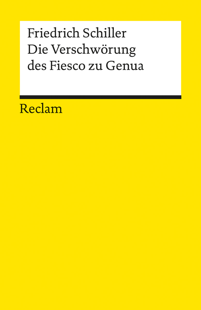 Cover: 9783150000519 | Die Verschwörung des Fiesco zu Genua | Ein republikanische Trauerspiel