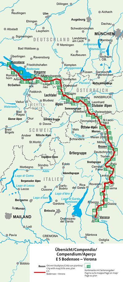 Bild: 9783850269728 | KOMPASS Wander-Tourenkarte Europäischer Fernwanderweg E5 Vom...