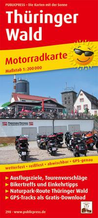 Cover: 9783747302989 | Motorradkarte Thüringer Wald 1:200 000 | (Land-)Karte | Deutsch | 2018