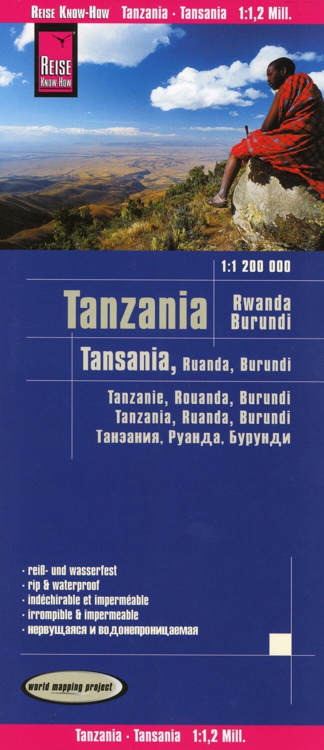 Cover: 9783831773893 | Reise Know-How Landkarte Tansania, Ruanda, Burundi (1:1.200.000)