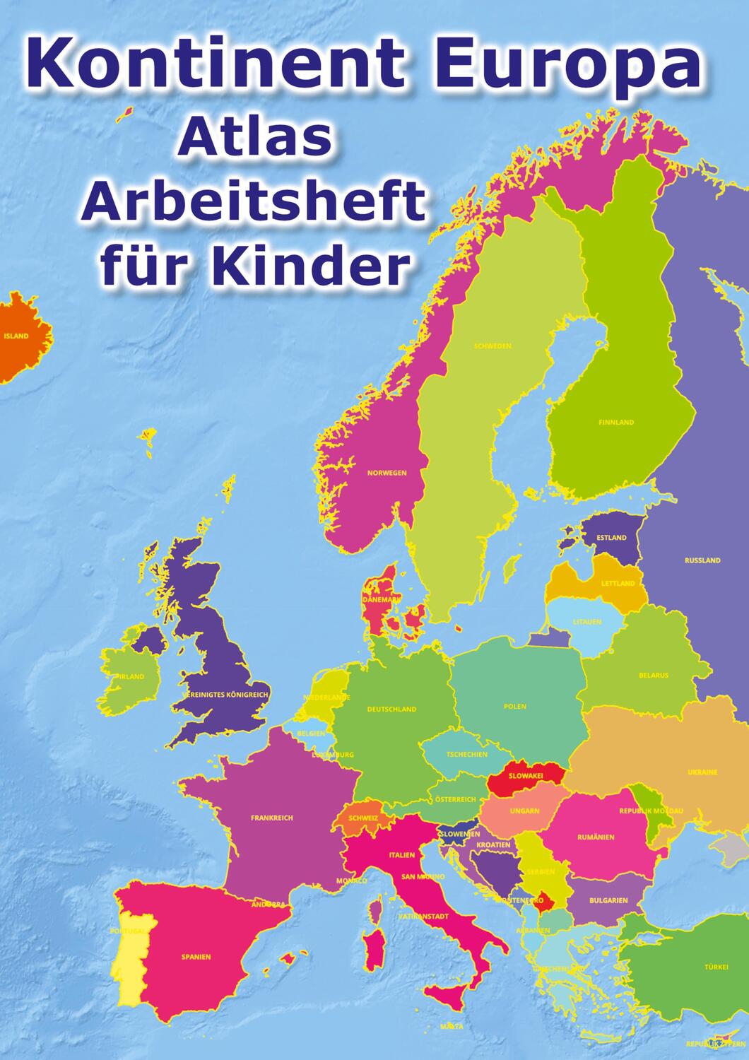Cover: 9783347890886 | Kontinent Europa geographischer Atlas Arbeitsheft für Kinder | Baciu
