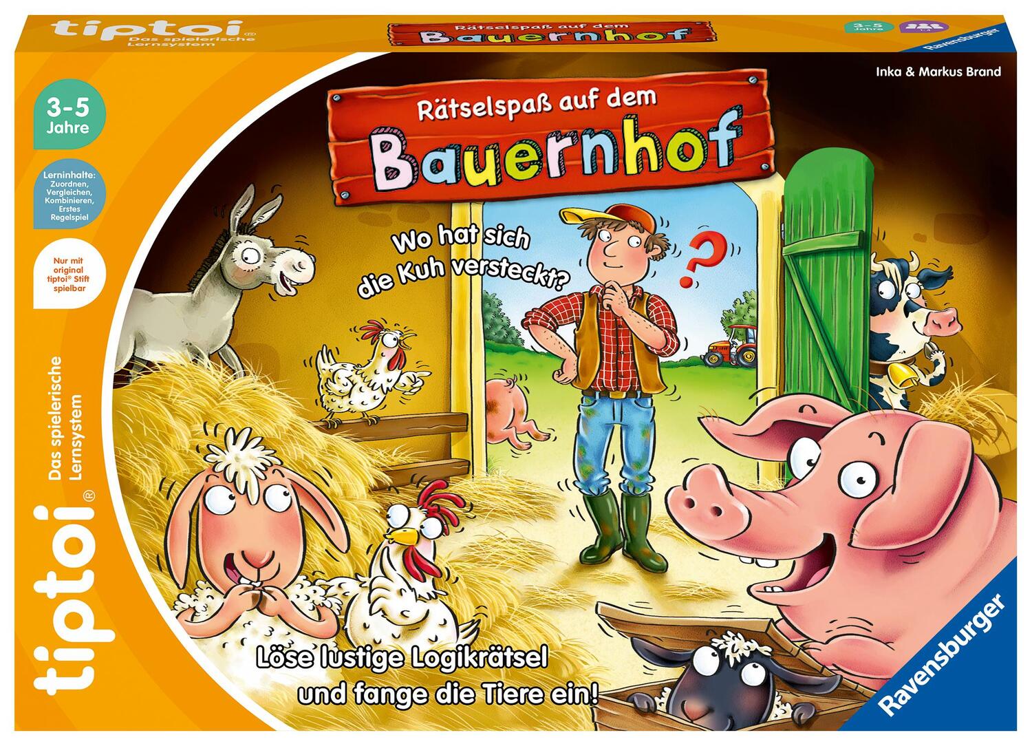 Cover: 4005556001255 | Ravensburger tiptoi Spiel 00125 Rätselspaß auf dem Bauernhof -...